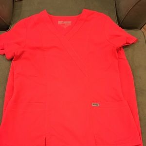 Grey’s Anatomy scrub set , bright Coral color